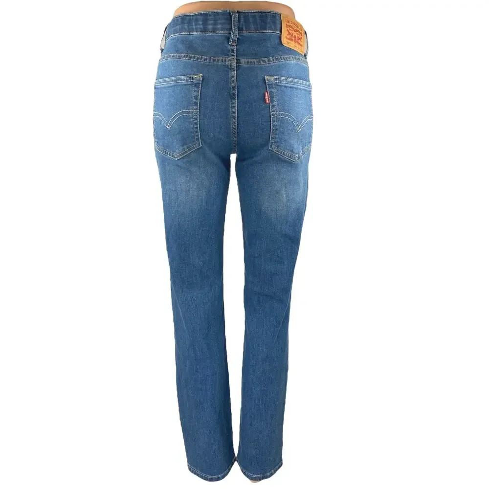 Levi's 502 Women's Blue Medium Wash Mid Rise Straight Leg Denim Jeans Size 28